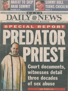 Front Page, Twisted Journey of a Problem Priest, by Heidi Evans et al., Daily News, March 27, 2002